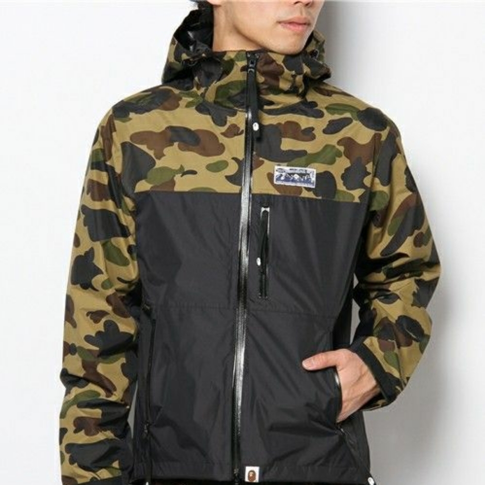 Bape 1st Camo Pertex Shield Rain Windbreaker Jacket Made in Japan - Picture 4 of 16